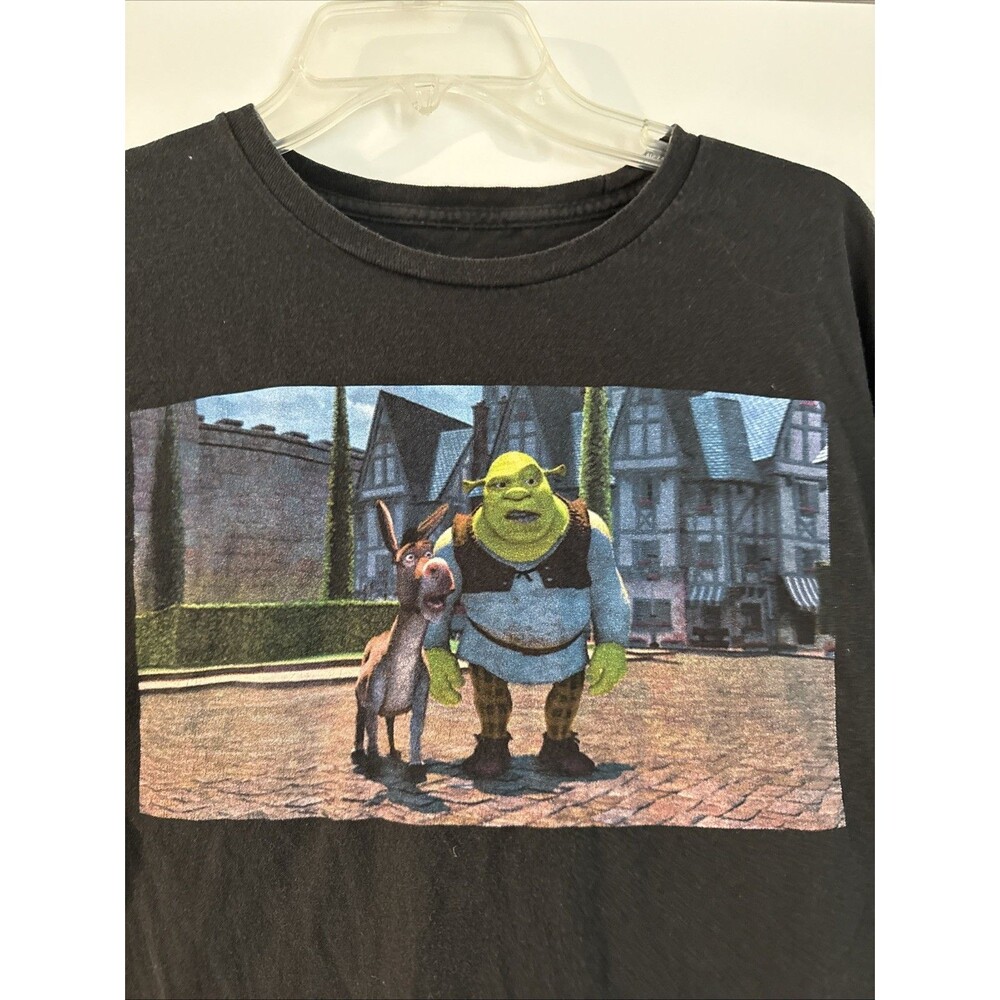 DreamWorks Shrek Donkey Graphic Print T-Shirt Sand 2XL Cotton Blend Crew Neck